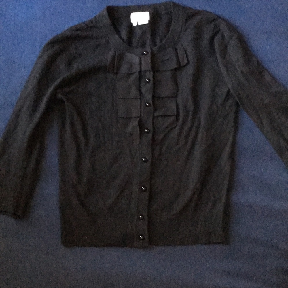 Kate Spade cardigan, ribbon bow detail. Sz S